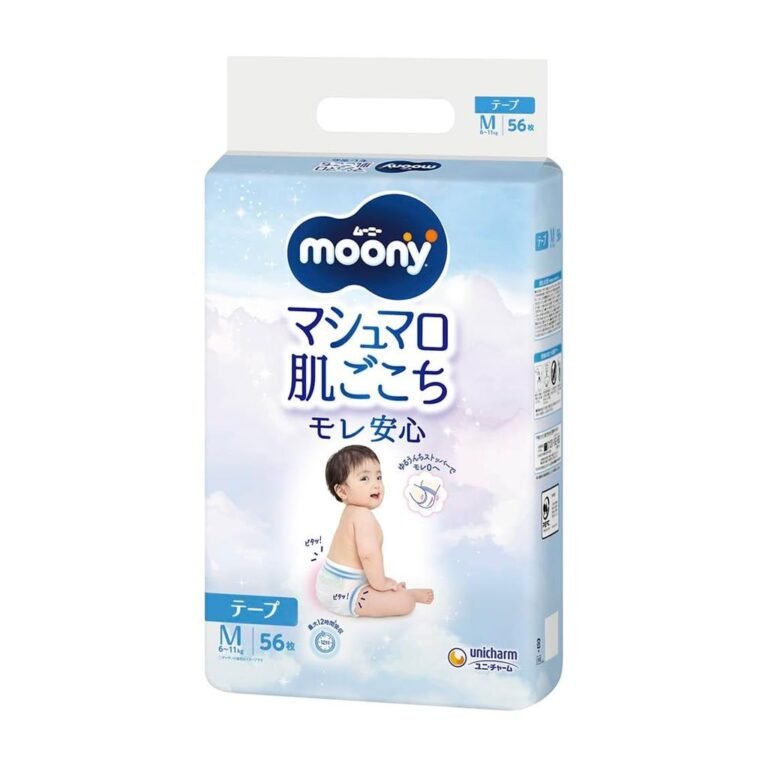 MOONY Marshmallow Skin Feel Toddler Diaper Medium Size Tape Type 56 Sheets